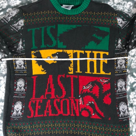 Game of Thrones Last Season Christmas Sweater Sz L - Picture 4 of 8